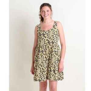Toad&Co Black and White Floral Dress XL daisy pattern